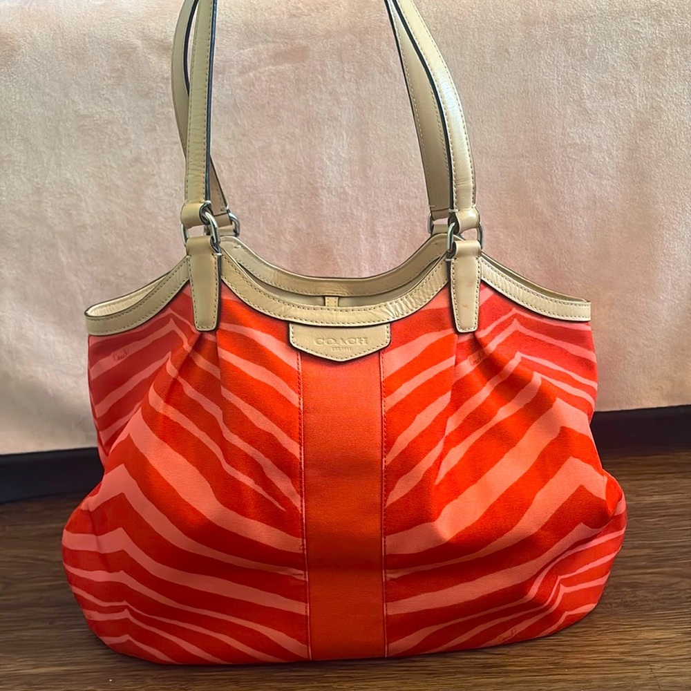 Coach Zebra Print Shoulder Bag